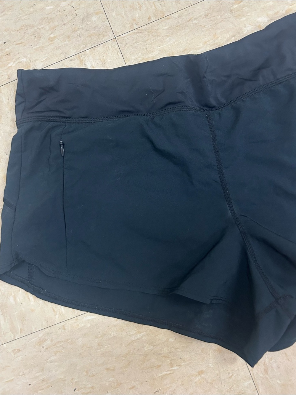 Title Nine Black Athletic Stretch Shorts size large with inner brief - Picture 2 of 10